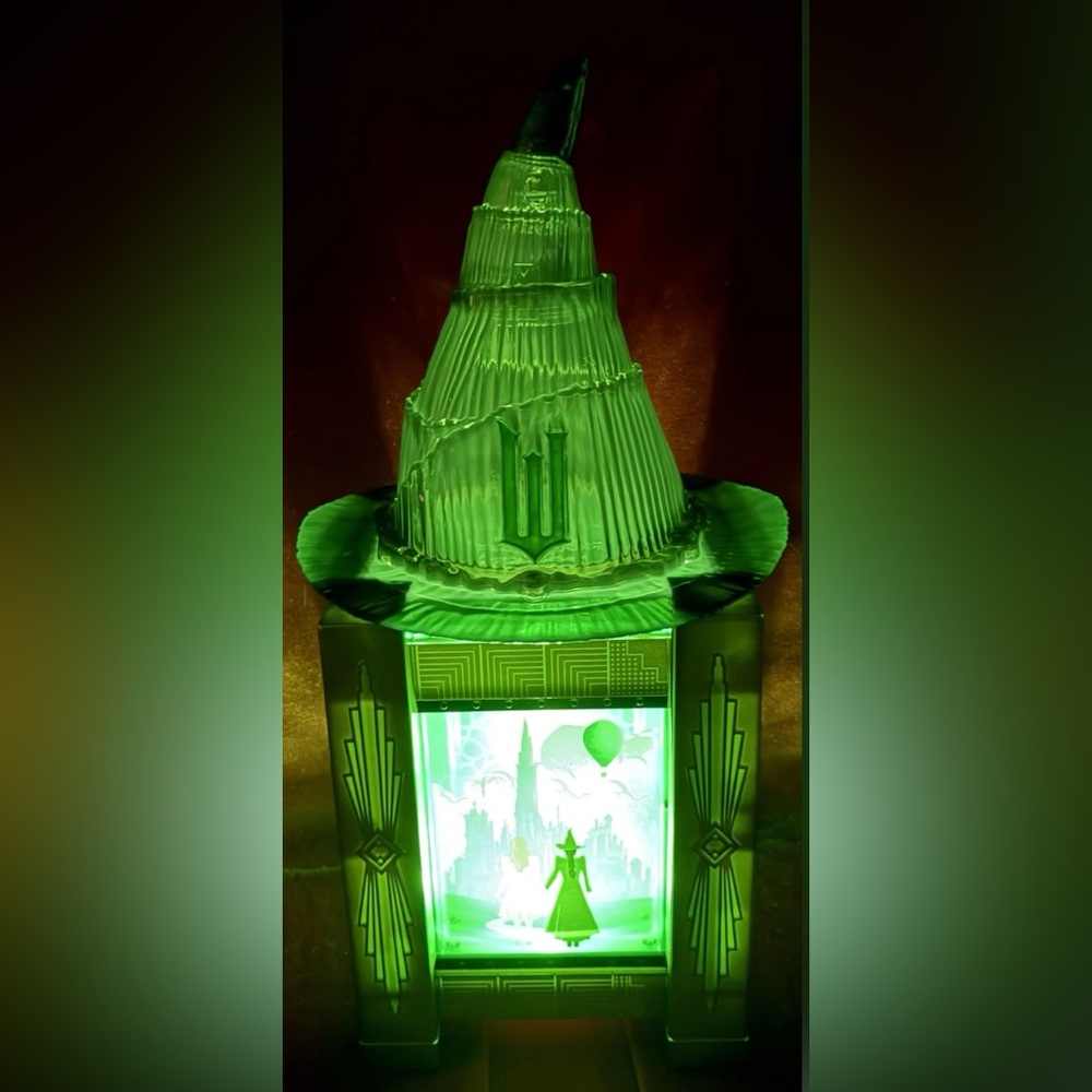 Wicked Movie Elphaba Witch Hat Cup + Light Up Popcorn Bucket Tin